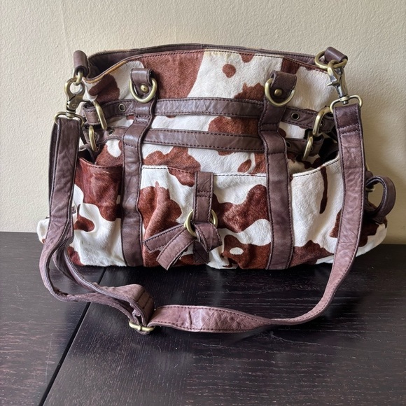Steven by Steve Madden brown, white calf hair cowhide shoulder bag - Picture 2 of 15